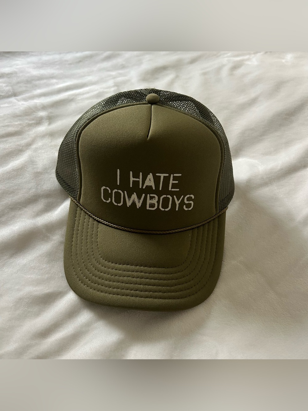 Chase Rice “I Hate Cowboys” Green Western Trucker Hat – One Size